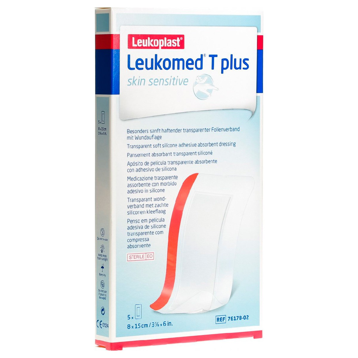 Leukomed T Plus Skin Sensitiv 8cm x 15cm 5u