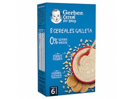 Gerber papilla 8 cereales con galleta 475g